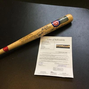 Beautiful Chicago Cubs Hall Of Fame Legends (9) Signed Bat Ernie Banks JSA COA - Picture 1 of 9