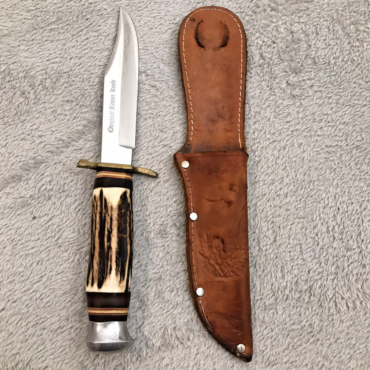 Stainless Steel Blade Stag/Antler Handle Bowie Collectible Stainless Steel Blade Stag/Antler Handle Bowie Collectible