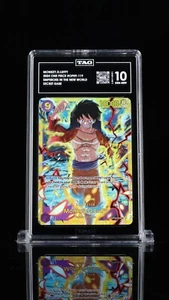 ETIQUETA 10 Monkey.D.Luffy (119) OP09-119 Emperadores en el Nuevo Mundo Lámina - Imagen 1 de 3
