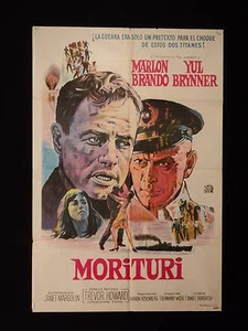 MORITURI (1965) * MARLON BRANDO * YUL BRYNNER * ARGENTINE 1sh MOVIE POSTER - Picture 1 of 1