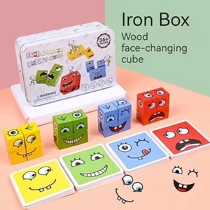 Face change Rubiks Cube Game Puzzle Emoji Building Blocks Free Shipping - Picture 1 of 8