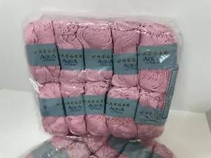10 JAEGER Aqua 100% Cotton DK 50g Balls Shell Pink England Vintage 3-6 Needle - Picture 1 of 8