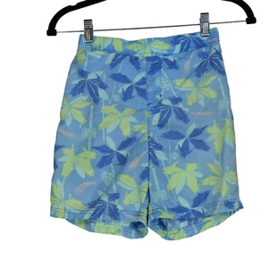 Columbia PFG Blue Swim Trunks Boys Size M 10 12 Elastic Mesh Fish Reels Squid - Picture 1 of 7