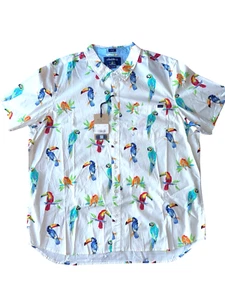 Camisa CHUBBIES Para Hombre 2XL Blanca The Dude Where's Guacaw Friday Abotonada - Imagen 1 de 13
