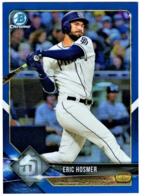 ERIC HOSMER - 2018 BOWMAN CHROME BLUE REFRACTOR /150 - Image 1 of 2