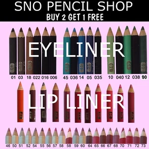 SNO Pencil Shop All Colours Black Blue Green Brown Soft Eyeliner Kohl Pencil - Picture 1 of 67