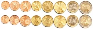 Juego de 8 monedas de Finlandia 2004 1 C - 2 euros unc (#1698) - Imagen 1 de 1