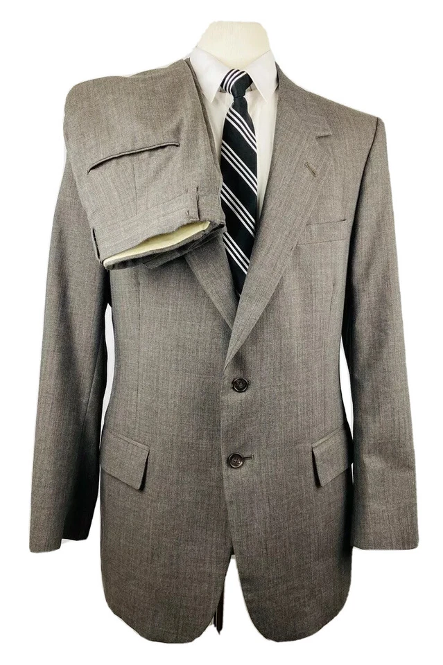 Traje De Colección Arnie Arnold Palmer Para Hombres 42R Gris Rayas Suave 2 Piezas Con Pantalones 34x31 Foto 1 de 4