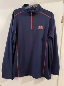 Pull demi-zip homme Auburn University XXL bleu marine LS Under Armour SEC Tigers - Photo 1/3