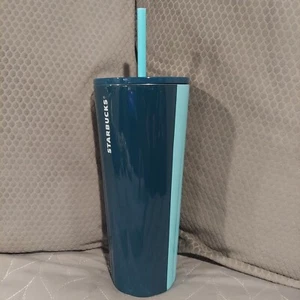 Starbucks 2023 Stainless Steel Two Tone Cold Cup Tumbler 24 oz - Picture 1 of 9