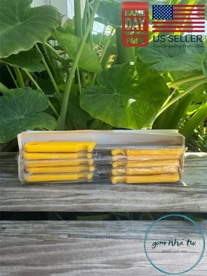 10 PIEZAS Dao Tailandia Can Vang - Cuchillo de Chef Tailandés Cocinero Amarillo Kiwi Mango de Plástico Foto 1 de 4