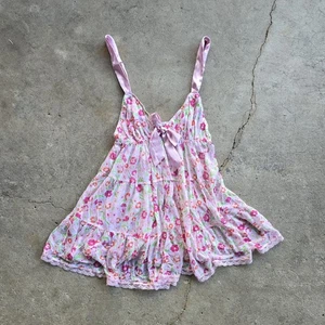 y2k vintage Victoria's Secret Floral Ruffle Coquette Babydoll Tiered Size S Pink - Picture 1 of 4