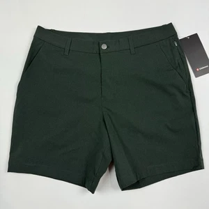 Lululemon ABC WovenAir Shorts Mens 33 Green 9” Inseam Golf Chino Classic Fit NEW - Picture 1 of 9