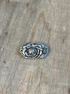 Pewter Brooch Roses Elias Vintage P203 1990 Oval Shaped - Picture 1 of 5