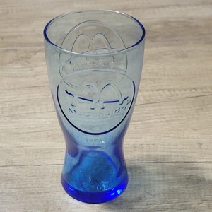 Taza de vidrio McDonald's 1961 vintage de Coca-Cola azul coleccionable - Imagen 1 de 8
