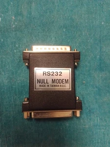 (2) RS232 NULL MODEMS MALE to FEMALE CONNECTORS - 204653 - TAIWAN - Picture 1 of 2