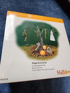 Dept 56 Halloween Village Accessories: Lit Graveyard Tree #53129 - Picture 1 of 3