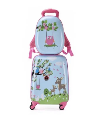 "Juego de equipaje para niños 2 piezas 16"" maleta giratoria + mochila de 12""" Foto 1 de 4