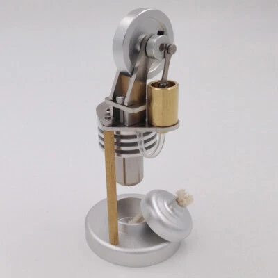 Mini Hot Air Stirling Engine Model Toy Mini Vertical Cylinder Engine Generator - Image 1 of 4