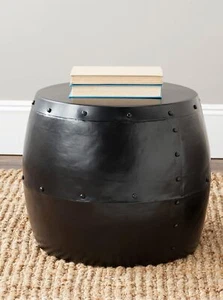 SAFAVIEH Decorative Stool Metal Stool, in Black, 40 X 40 X 40 rrp:£135 - Picture 1 of 2