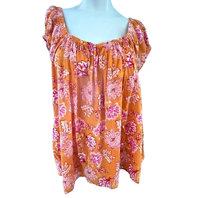 Blusa Boho Antigua Azul Marino Para Mujer 2X Campesina Fluida Verano Artística Coqueta Top Foto 1 de 4