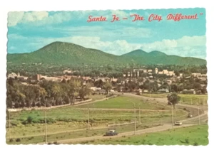 Santa Fe The City Different Old Cars New Mexico NM UNP Dexter Postcard c1969 4x6 - Picture 1 of 2