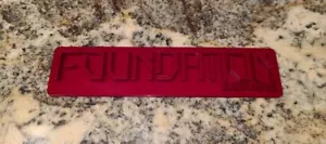 Tesla Cybertruck 3D Print Foundation Series Plaque in Iron Red - Bild 1 von 1