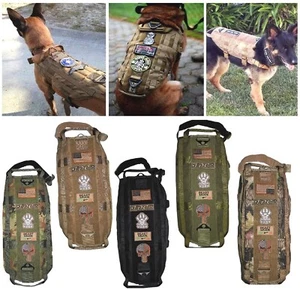 CHALECO TÁCTICO PERRO ARNÉS K9 MOLLE EJÉRCITO ENTRENAMIENTO MILITAR DE CAZA PANEL DE PARCHE - Imagen 1 de 13