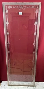 ANTIKE GLASSCHEIBE JUGENDSTIL ORIGINAL UM 1900 GIRLANDEN 60,4x162,5cm - Bild 1 von 8