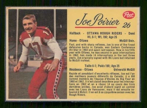 JOE POIRIER 1963 POST CFL 1963 NO 26 EXMINT + 25646 - Bild 1 von 2