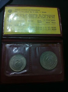 YUGOSLAVIA COIN SET- F.A.O - 5 UND 2 DINARA 197 F.A.O- UNCIRCULATE SET ! - Picture 1 of 3