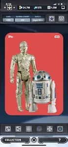 Topps Star Wars Digital Card Trader Red Out Of The Box C-3PO & R2-D2 Insert - Picture 1 of 1
