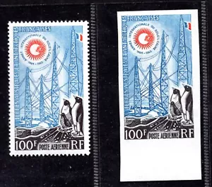 FRANCE SOUTHERN ANTARCTIC TERRITORY 1963 SC # C6 PERF & IMPERF MINT NEVER HINGED - Picture 1 of 2