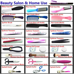 Beauty Salon Kit Tools Hair Combs Pencil Makepuff Nail Cutter Cuticle Scissors - Picture 1 of 25