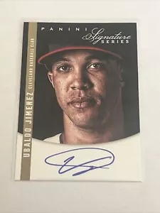 2012 Panini Signature Series Proof Silver #97 Ubaldo Jimenez Auto #d 80/99 - Picture 1 of 2