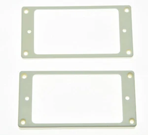 2pcs White Humbucker Pickup Ring Curved Bottom Frame fits Epiphone LP Les Paul - Picture 1 of 5