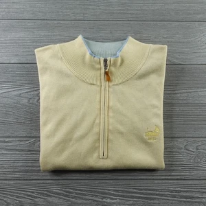 Peter Millar Maglione Gilet Uomo XL Giallo 1/4 Zip Pullover Maidstone Club Golf - Foto 1 di 8