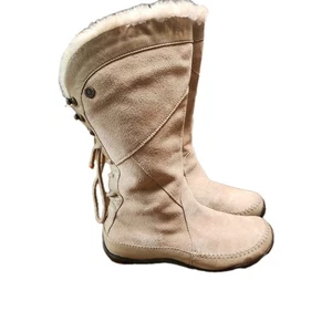 The North Face Boots Suede Janey Mid Calf Primaloft Fur Insulated Womens 8.5 200 - Picture 1 of 17