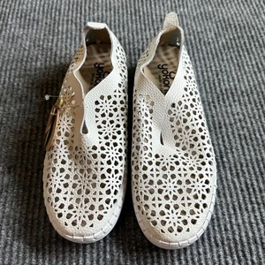 Yokono Flow Sneaker Weiß Leder Laser Cut Damen 38 / 7,5-8 Made in Spain - Bild 1 von 12