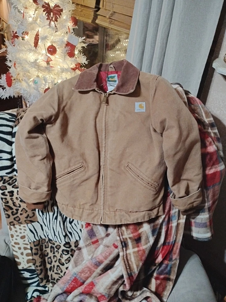 CHAQUETA AISLANTE FORRADA EDREDÓN MARRÓN ROJO 10 BRN DE COLECCIÓN CARHARTT DETROIT Y20 BRN Youth Foto 1 de 4