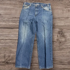 Vintage 90's Levi's Made in USA 506 Orange Tab Denim Jeans Size 34x28 - Picture 1 of 4