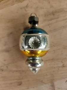Vintage teardrop indent Christmas ornament 3 INCHES - Picture 1 of 4