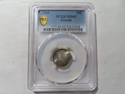 Q39 Canada 1966 10 Cent PCGS MS-65 - Image 1 of 2
