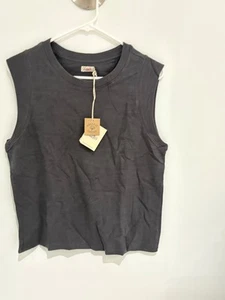 Camiseta sin mangas Faherty para mujer lavada al sol tejida musculosa lavada negra varias tallas - Imagen 1 de 3
