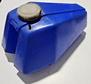 Réservoir cercueil plastique bleu universel motocross style CZ vintage AHRMA - Photo 1 sur 16