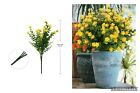 9Pcs Yellow Artificial Flowers With Green Leaves - Great 4 Indoor & Outdoor ????