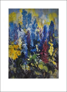 Gladiolen Blumenpracht bunt Strauß Vase Kunstdruck Poster Plakat Rar 045 - Bild 1 von 1