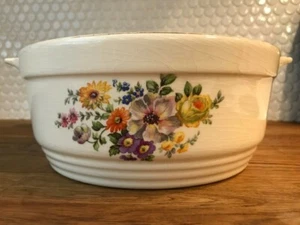 EDWIN M. Knowles RARE 40-2 Large Bowl 22k Gold Rim / Flowers / Ship USPS - Picture 1 of 4