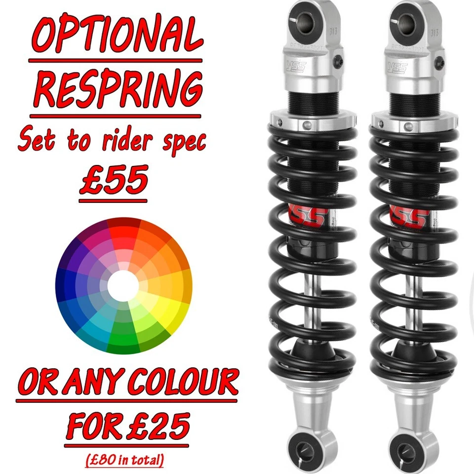 Amortiguadores gemelos Yamaha XS360 1977 1978 XS500 1976 1977 1978 1979 YSS RE302-320T-30 Foto 1 de 1