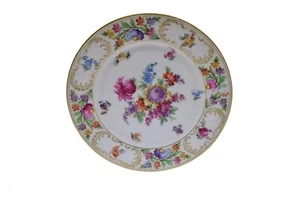 Dresdner Art Schumann Bavaria 8 1/2 Salad Plate Fuzzy Pink Flower - Picture 1 of 2